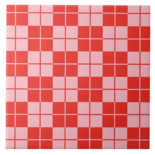 Argyle Checkerboard Plaid Tegeltje (Voorkant)