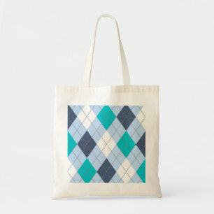Argyle: Code Naam "Eclectic Blue" canvas tas