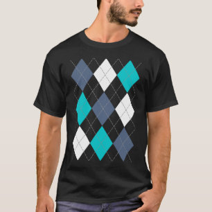 Argyle: Code Naam "Eclectic Blue" shirt (donker)