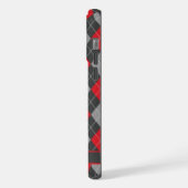 Argyle couleur noir rouge gris personnalisable (Côté gauche)