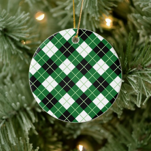 Argyle Diagonal Diamond Play Keramisch Ornament (Boom)