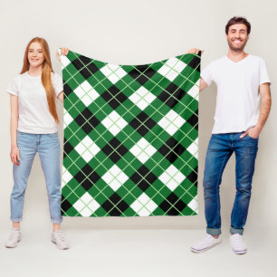 Argyle diagonale ruitruit fleece deken