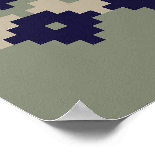 Argyle fair isle naadloze patroonontwerper, poster (Hoek)