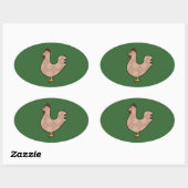 Argyle Folk Art Rooster Stickers (Vel)