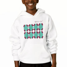 Argyle Grafische Kinder Pullover Hoodie