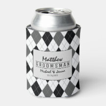 Argyle Harlequin Gepersonaliseerde Groomsman Bruil