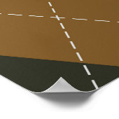 Argyle Herfst: Bruin-Groene Rhombus Chic Poster (Hoek)