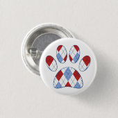 Argyle Hond Poot Print Ronde Button 3,2 Cm (Voorkant /achterkant)