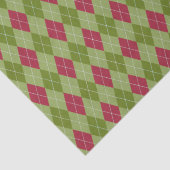 Argyle 'Kerstmis Elf' Holiday Green & Red Diamond Tissuepapier (Detail)