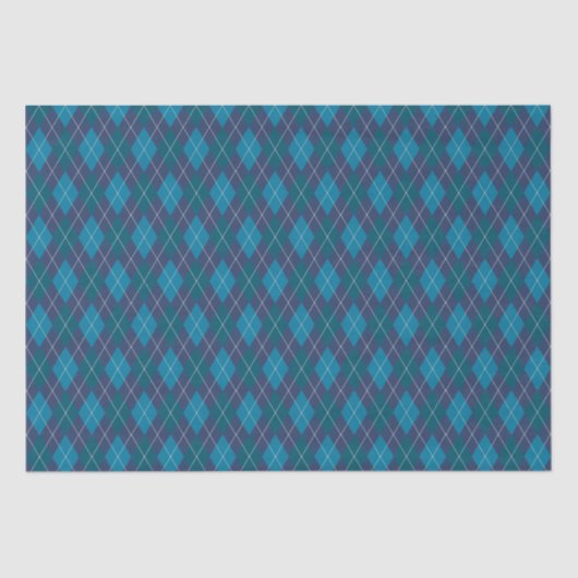Argyle Knit Marine Blue voor Him Crafts ontkoppeli Tissuepapier (Voorkant)