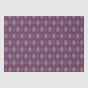 Argyle Knit Maroon en Paarse ambachten en ontkoppe Tissuepapier