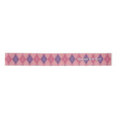 Argyle Knit - Roze en Paarse diamanten - Naam toev Lint (Voorkant)