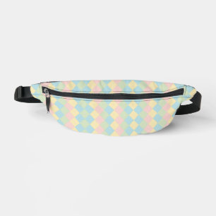 Argyle lente/Pasen pastel gekleurd patroon Heuptasje
