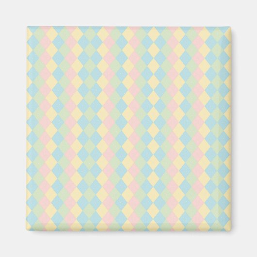 Argyle lente/Pasen pastel gekleurd patroon Magneet (Voorkant)