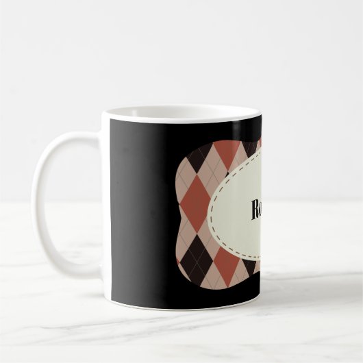 Argyle Lijst  Koffiemok (Links)