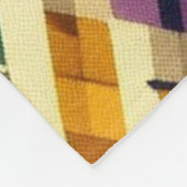 Argyle Mardi Gras geel paarse groen Fleece Deken (Hoek)