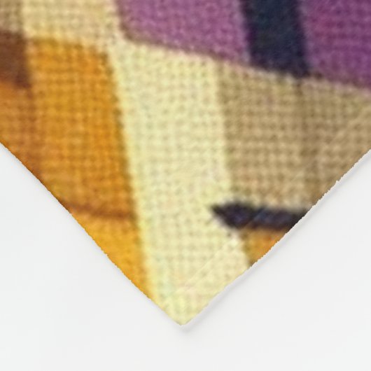 Argyle Mardi Gras geel paarse groen Fleece Deken (Hoek)