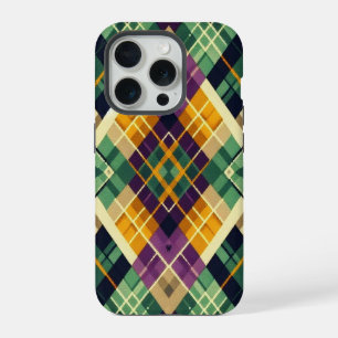 Argyle Mardi Gras jaune violet vert