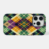 Argyle Mardi Gras jaune violet vert (Verso Horizontal)