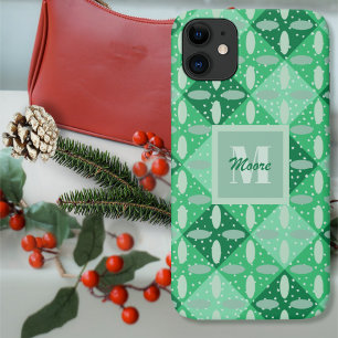 Argyle met tegenstanders in Green Ombre Phone Case