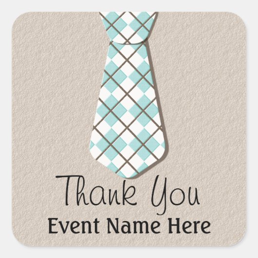 Argyle Necktie Dank je wel voor stickers etiketten (Voorkant)