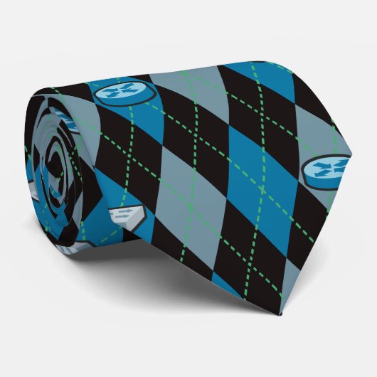 Argyle-netwerkpatroon Stropdas (Opgerold)