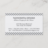 Argyle ontwerp (klassiek) visitekaartje (Achterkant)