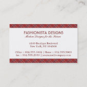 Argyle-ontwerp Visitekaartje (Achterkant)