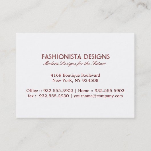 Argyle-ontwerp Visitekaartje (Achterkant)