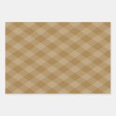 Argyle Pattern Bourgogne Blauwgroen en Gouden Oker Inpakpapier Vel (Voorkant 3)