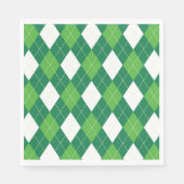 Argyle Pattern, Green and White Servetten (Voorkant)