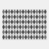 Argyle Pattern Grey Red en Blue Inpakpapier Vel (Voorkant)