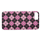 Argyle Pattern in Black en Pink Case-Mate iPhone Case (Achterkant (Horizontaal))