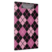 Argyle Pattern in Black en Pink Klembord (Rechts)