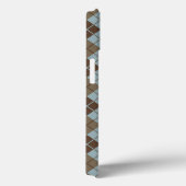 Argyle Pattern in Blue and Taupe Case-Mate iPhone Case (Achterkant / Rechts)