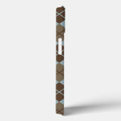 Argyle Pattern in Blue and Taupe Case-Mate iPhone Case (Achterkant / Rechts)