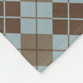 Argyle Pattern in Blue and Taupe Fleece Deken (Hoek)