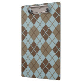 Argyle Pattern in Blue and Taupe Klembord (Links)