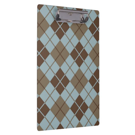 Argyle Pattern in Blue and Taupe Klembord (Rechts)