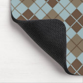 Argyle Pattern in Blue and Taupe Muismat (Hoek)