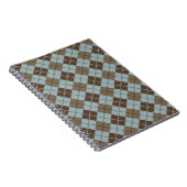 Argyle Pattern in Blue and Taupe Notitieboek (Rechterzijde)