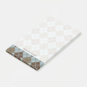 Argyle Pattern in Blue and Taupe Post-it® Notes (Schuin)