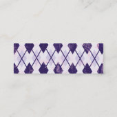 Argyle Pattern, Rhombus Pattern, Paarse Argyle Mini Visitekaartje (Achterkant)
