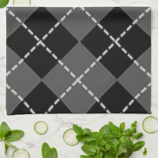 ARGYLE PATTERN THEEDOEK (Gevouwen)