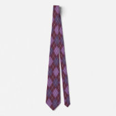 Argyle Plum en Burgundy Pattern - Elegant Dark Stropdas (Voorkant)