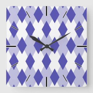Argyle Pset Pattern_4A46B0 Vierkante Klok