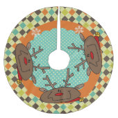 Argyle Rendier Holiday Tree Rok Kerstboom Rok (Voorkant)