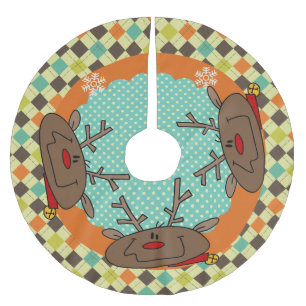 Argyle Rendier Holiday Tree Rok Kerstboom Rok