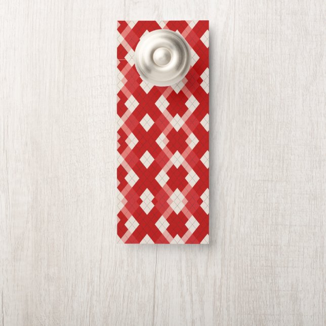 Argyle, rood wit roze Valentijnsdag (Op knop)