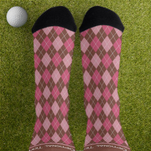 Argyle Roze op Bruine Diamanten, eigen tekst Soks Sokken